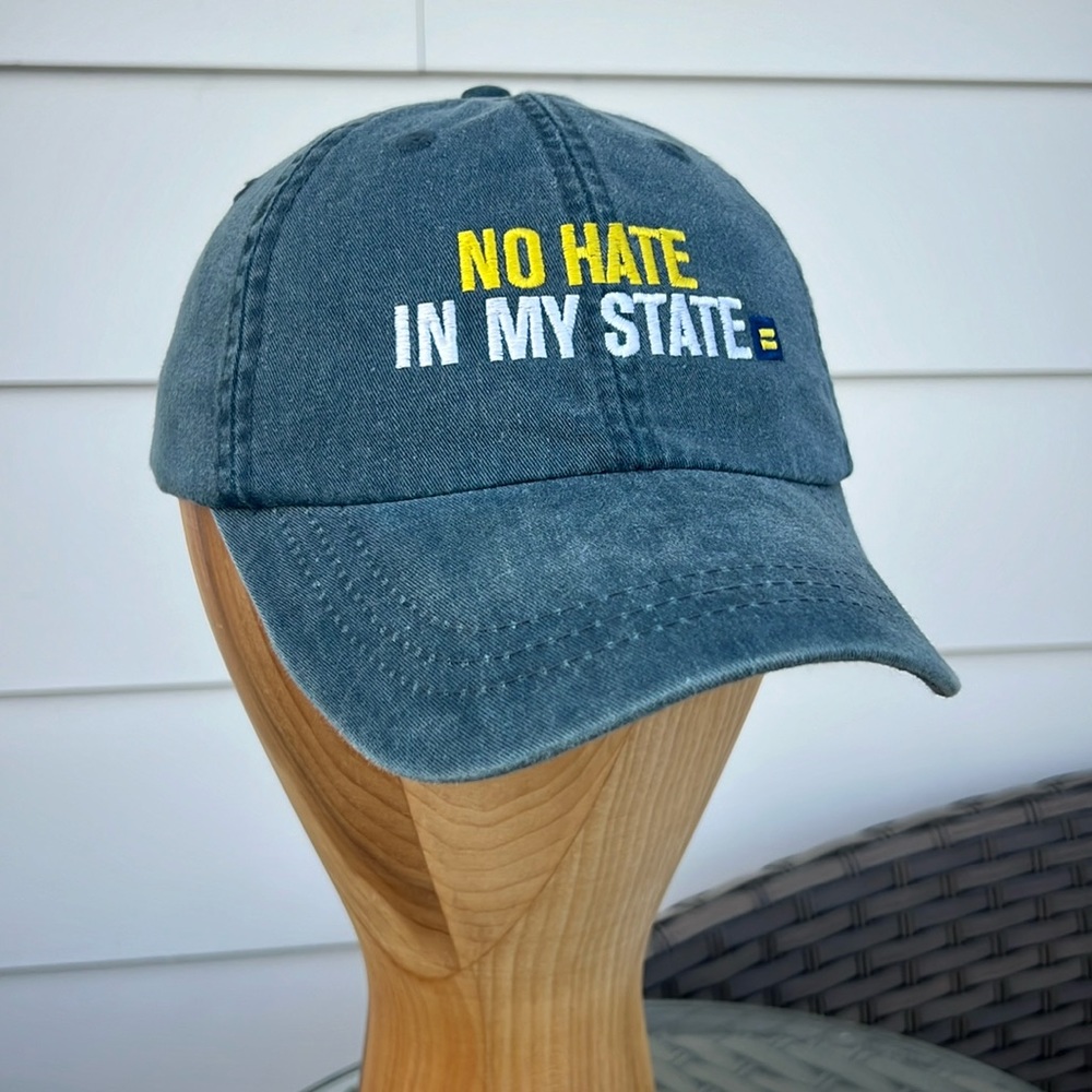 HRC No Hate In My State Equality Hat; LGBTQ+ Pride Adjustable Hat; Like NEW